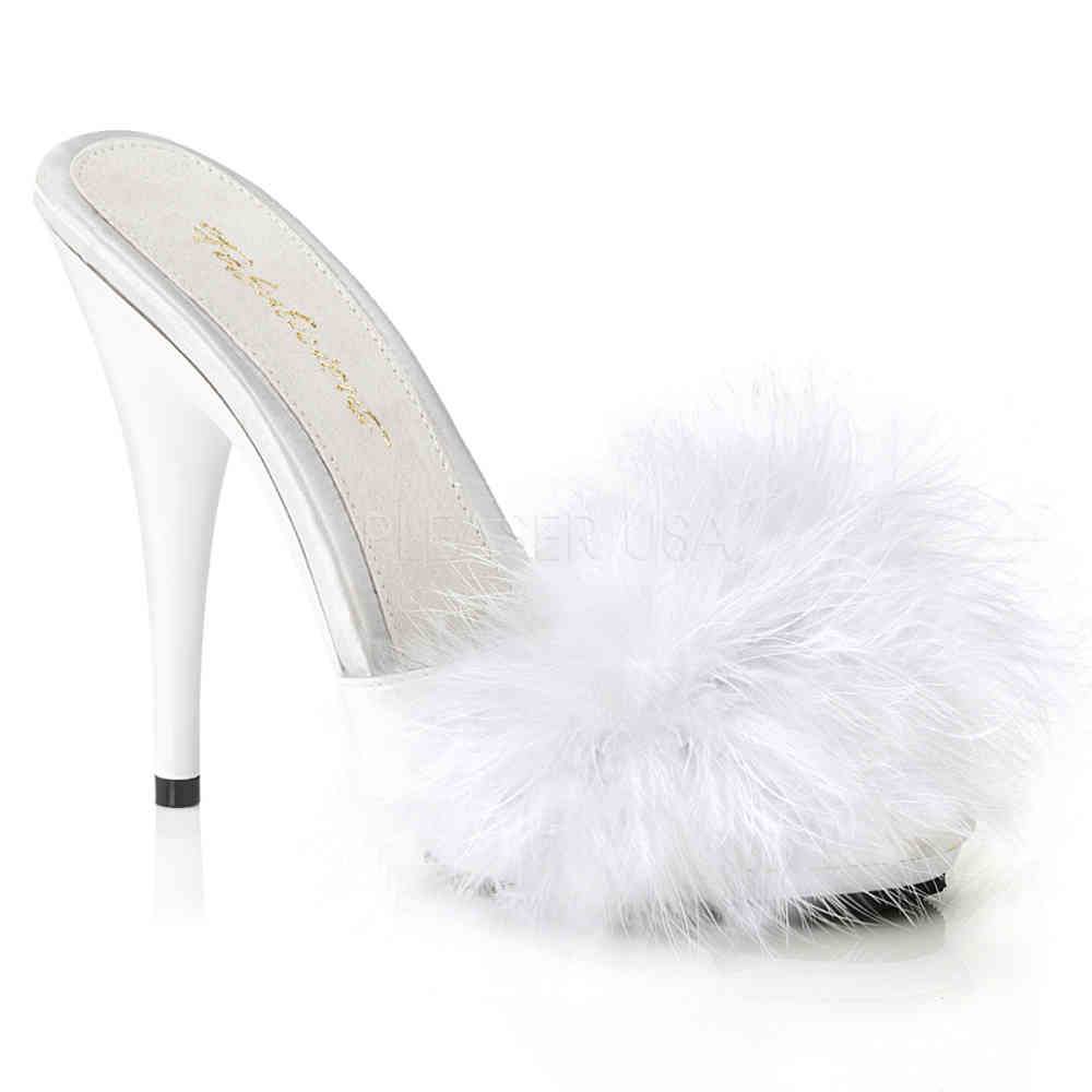 Fabulicious - POISE501F Mules à talons - Chaussures de pole dance - Blanc Product image